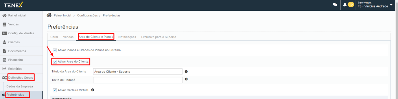 O que é a Área do Cliente e como funciona?